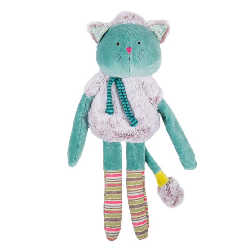  les pachats peluche chat vert 40 cm 